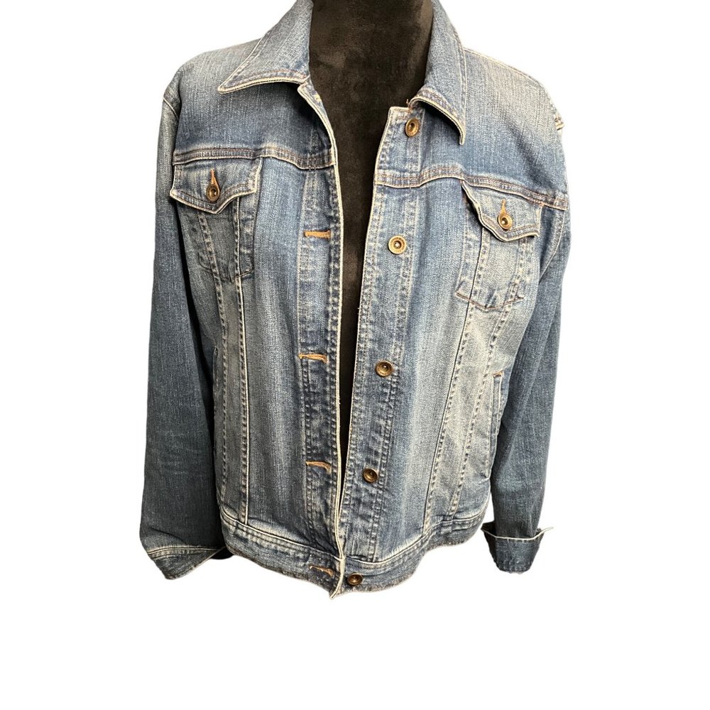 Lauren Jeans Premium Large Denim Women's Jacket Trucker Style
